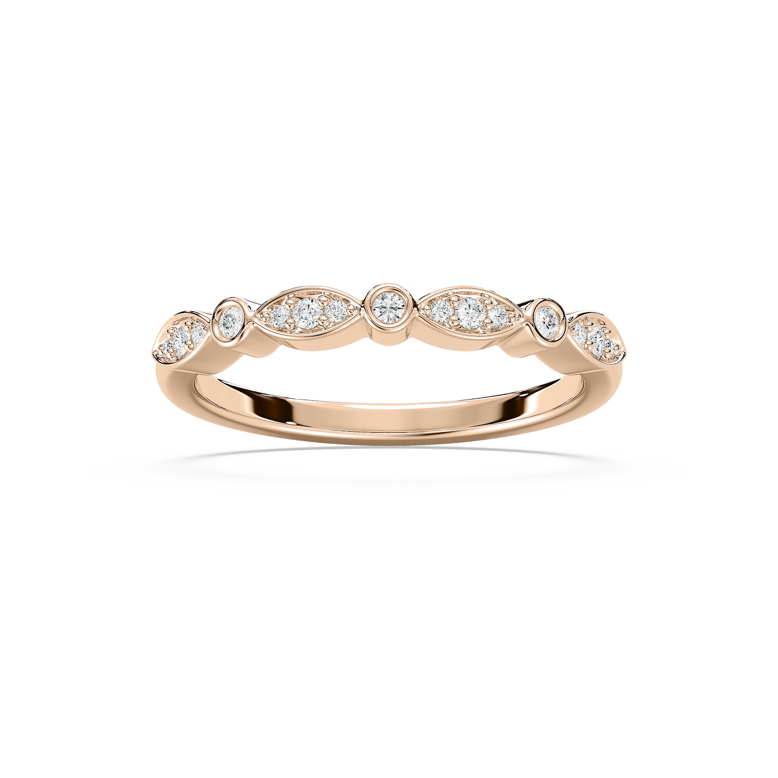 Bria Wedding Band in Rose Gold