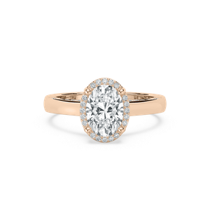 Cora Oval Engagement Ring in Rose Gold