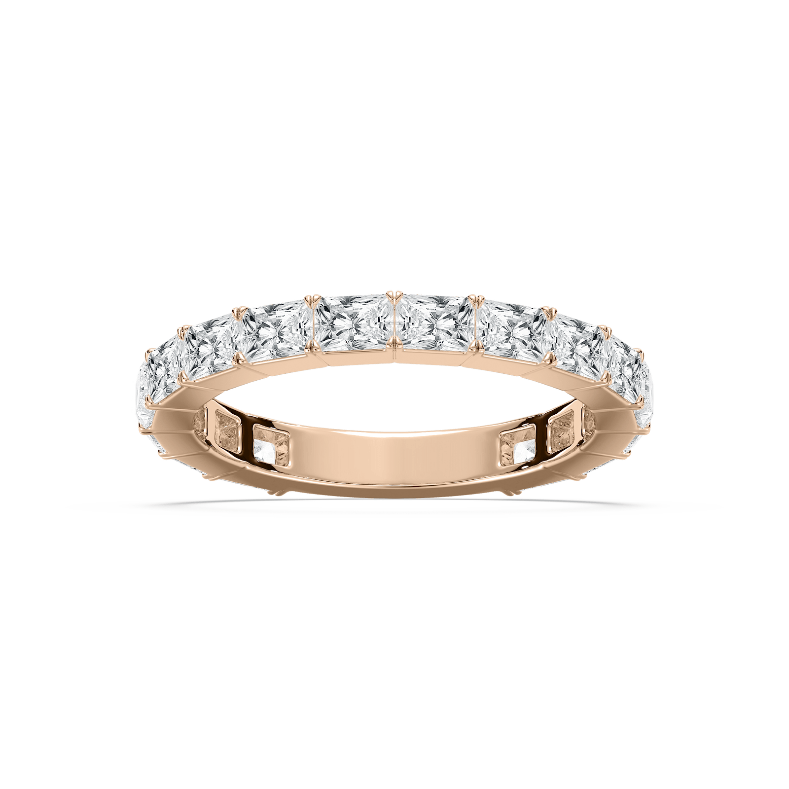 East West Radiant Eternity Ring in Rose Gold