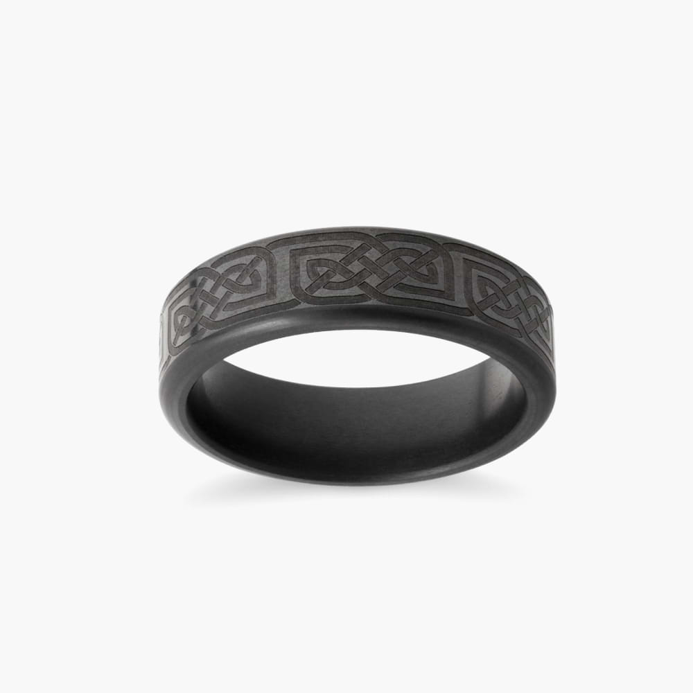 Elysium Kratos Polish Laser Wedding Band in Rose Gold