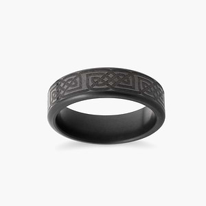 Elysium Kratos Polish Laser Wedding Band in Rose Gold