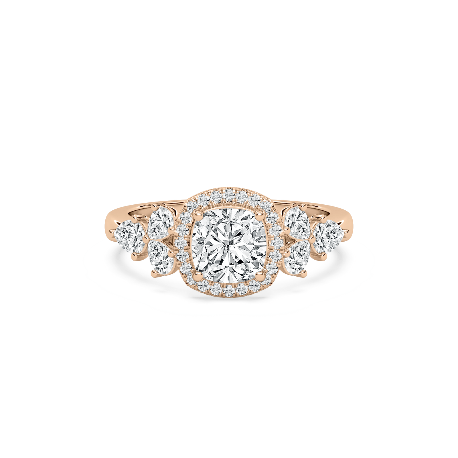 Ember Cushion Engagement Ring in Rose Gold