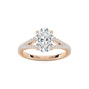 Everly 2 ²⁄₅ ctw Oval Lab Grown Diamond Split Shank Side Stone