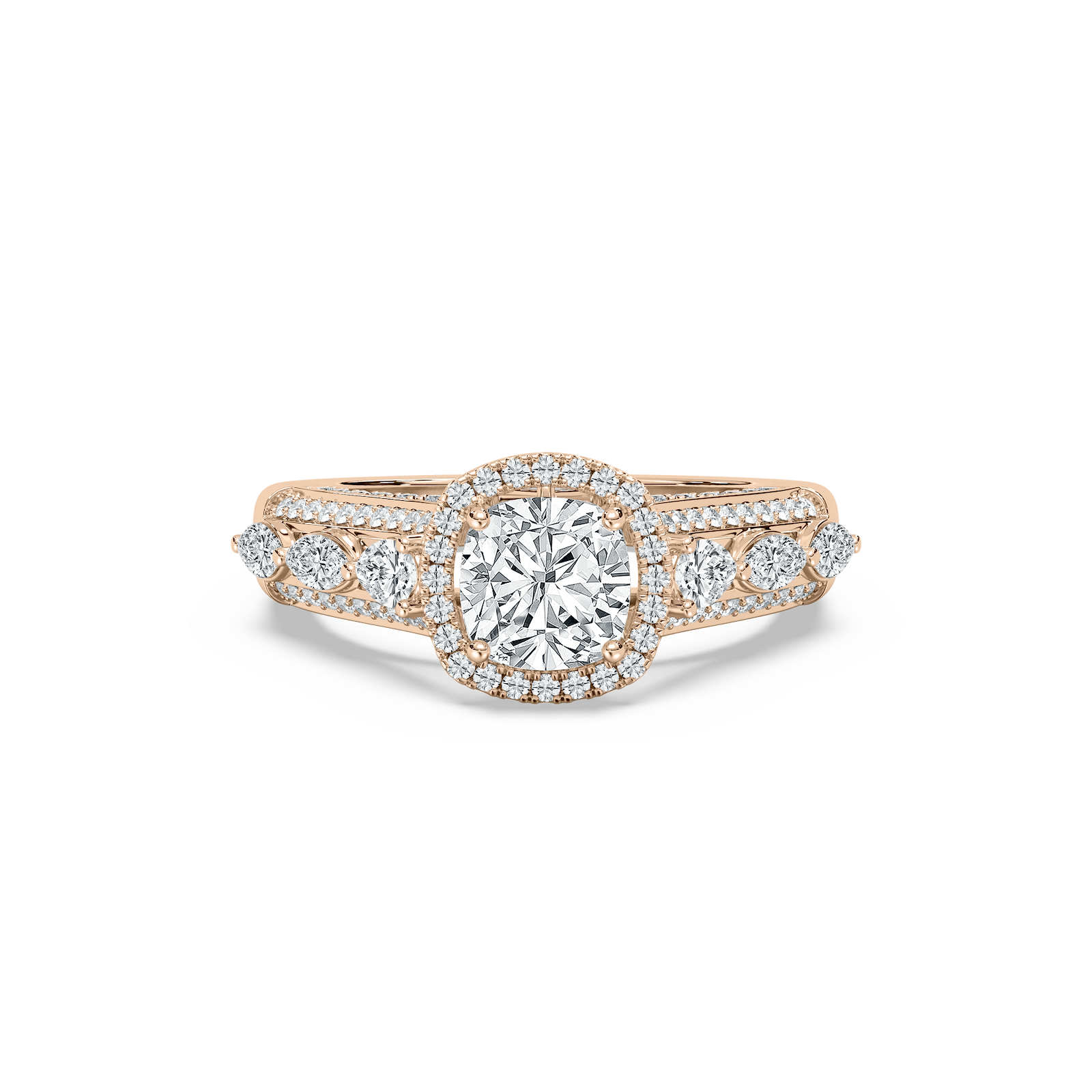 Fable Cushion Engagement Ring in Rose Gold