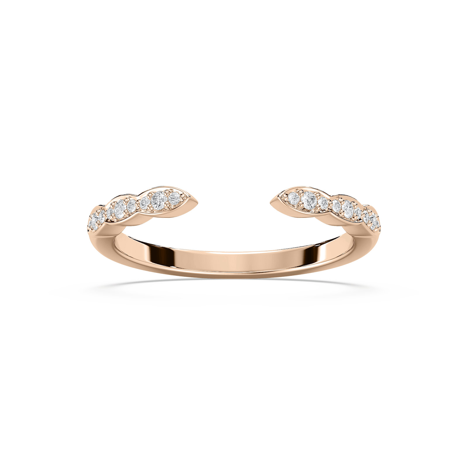 Gaia Open Wedding Band in Rose Gold