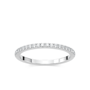 Heroine Accented Wedding Band with 0.27ctw Lab-Grown Diamonds in 14K White Gold – Size 5.25