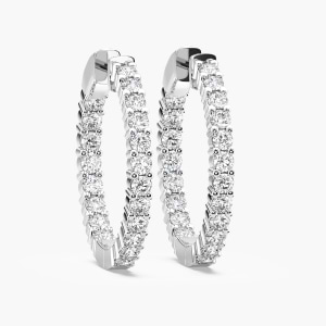 lab grown diamond hoops and huggies