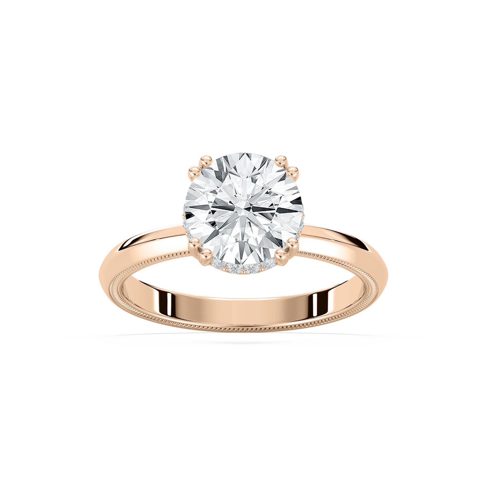 Juno Solitaire Engagement Ring in Rose Gold