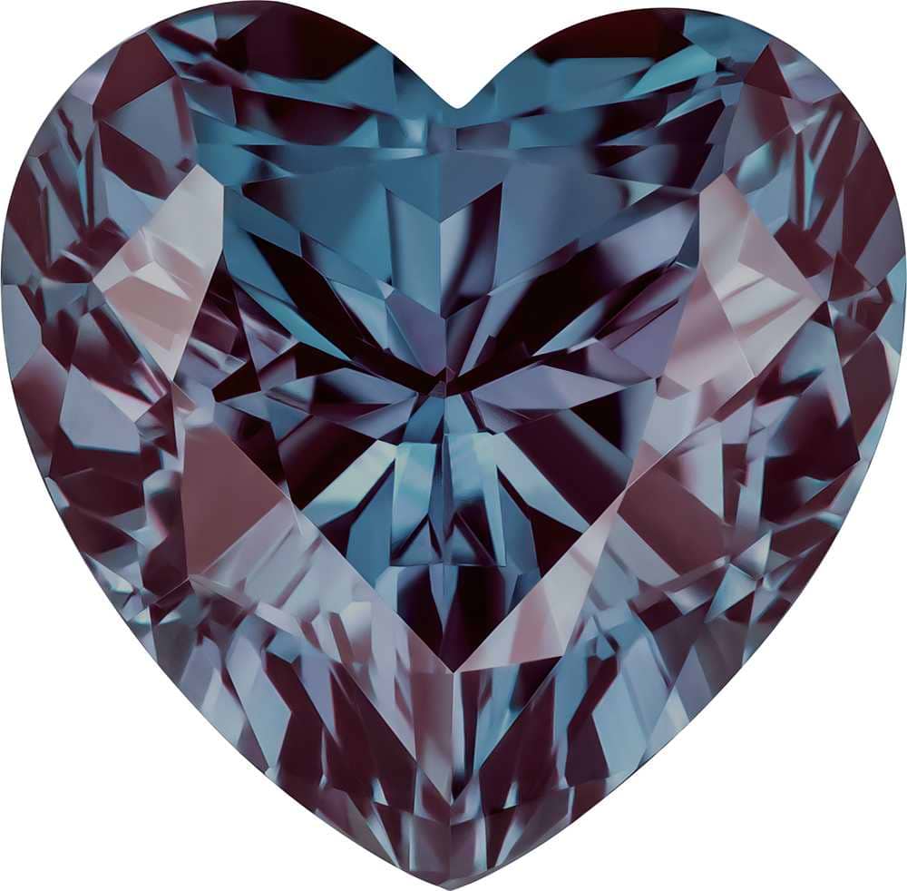 2.73 Carat Heart Cut Lab-Created Alexandrite