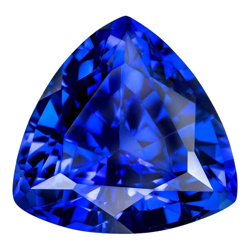 1.15 Carat Trilliant Cut Lab-Created Blue Sapphire