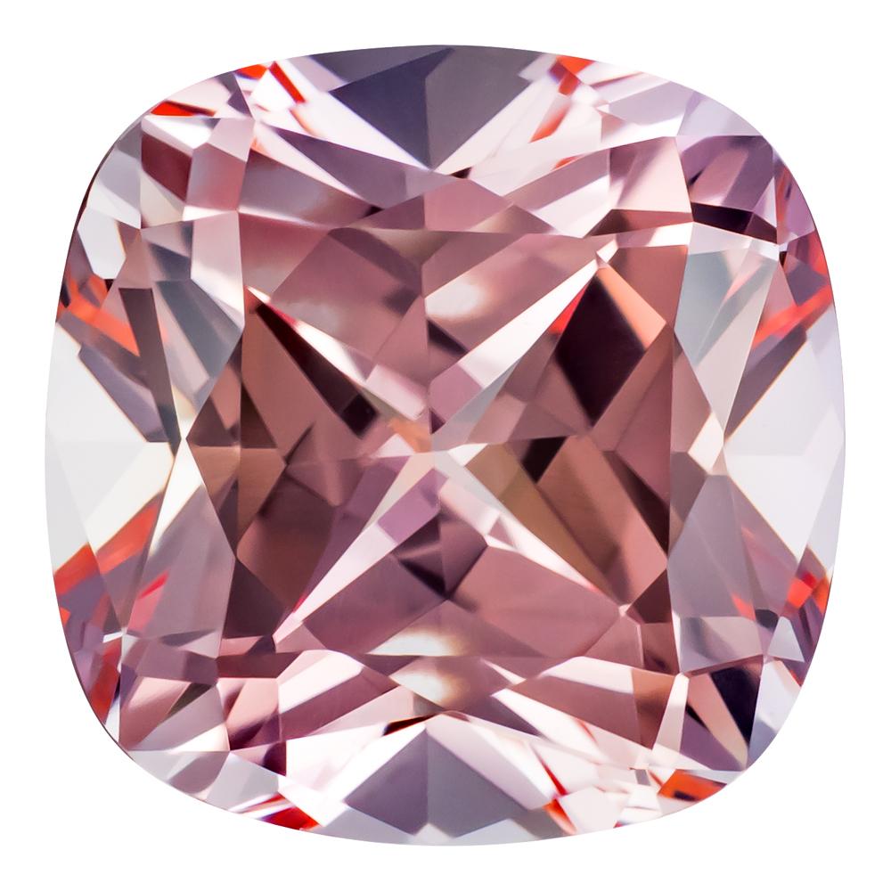 2.40 Carat Cushion Cut Lab-Created Champagne Sapphire