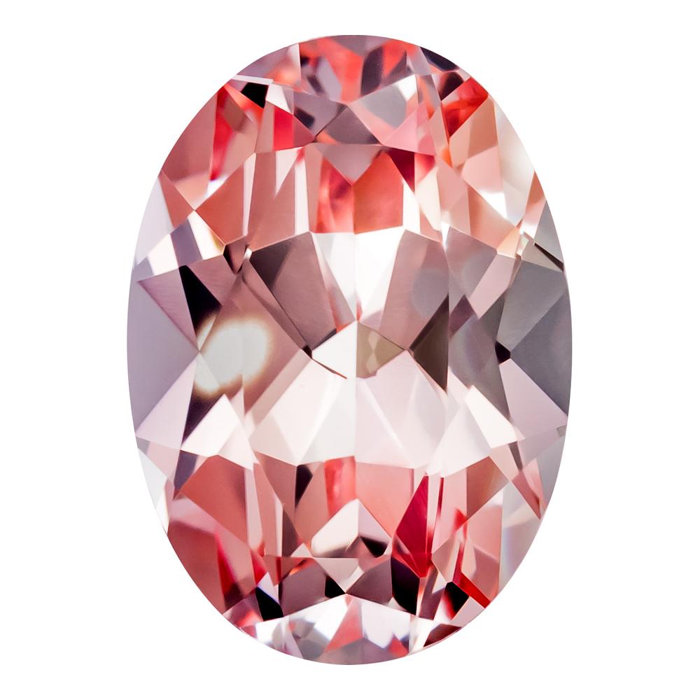 7.39 Carat Oval Cut Lab-Created Champagne Sapphire
