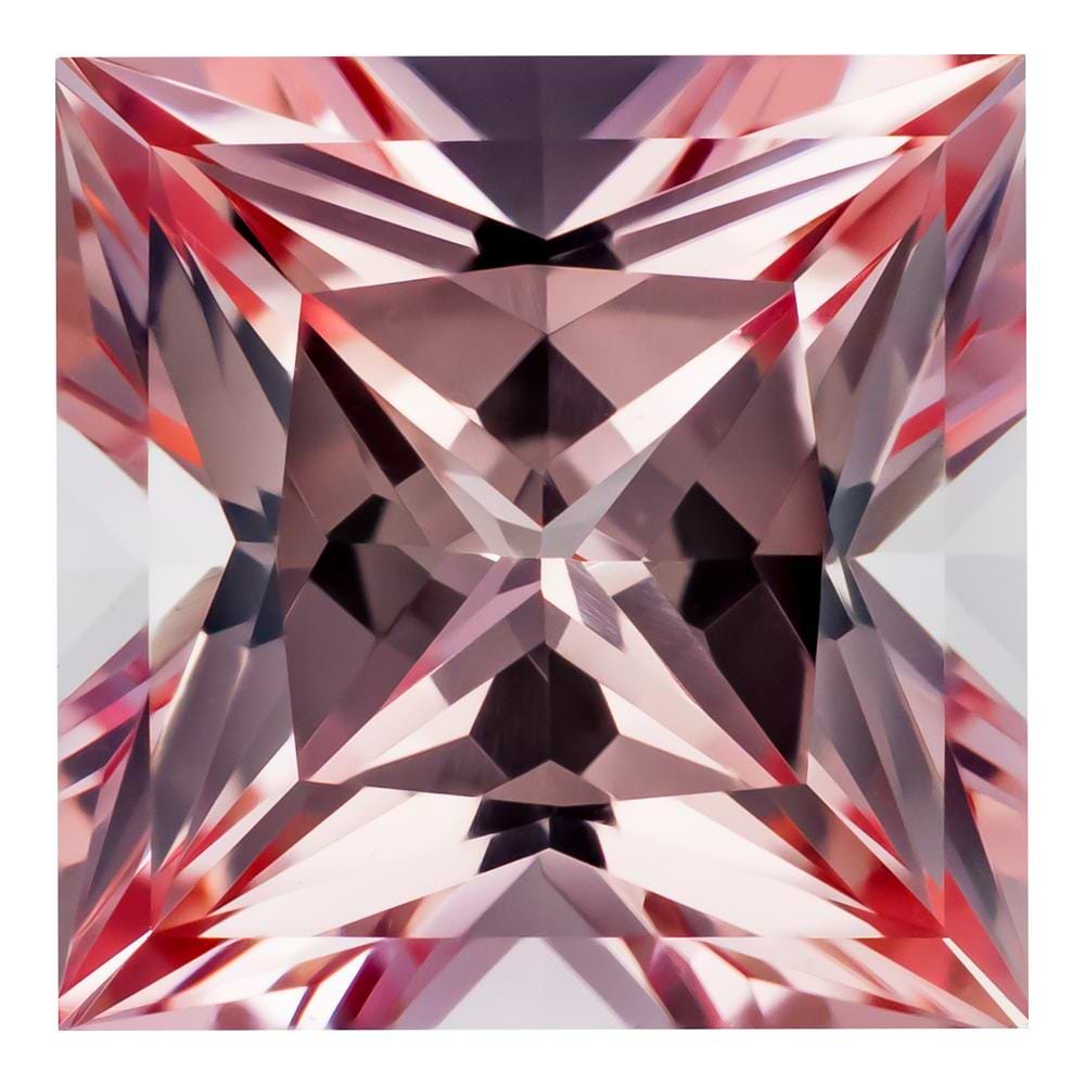 2.52 Carat Princess Cut Lab-Created Champagne Sapphire