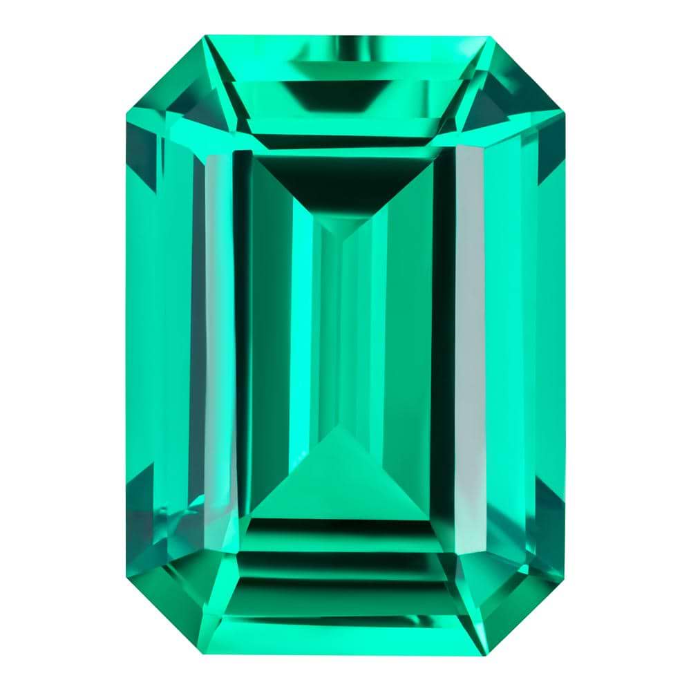 4.35 Carat Emerald Cut Lab-Created Emerald
