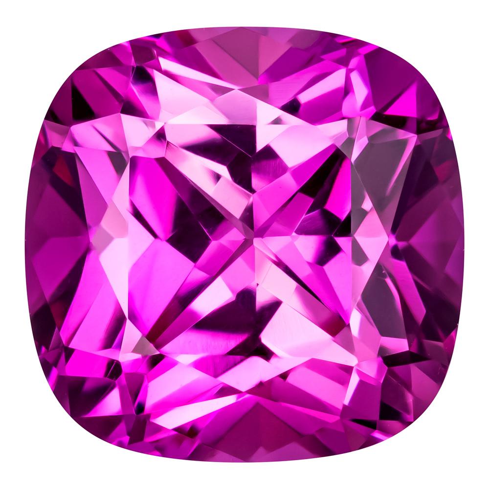 1.50 Carat Cushion Cut Lab-Created Pink Champagne Sapphire