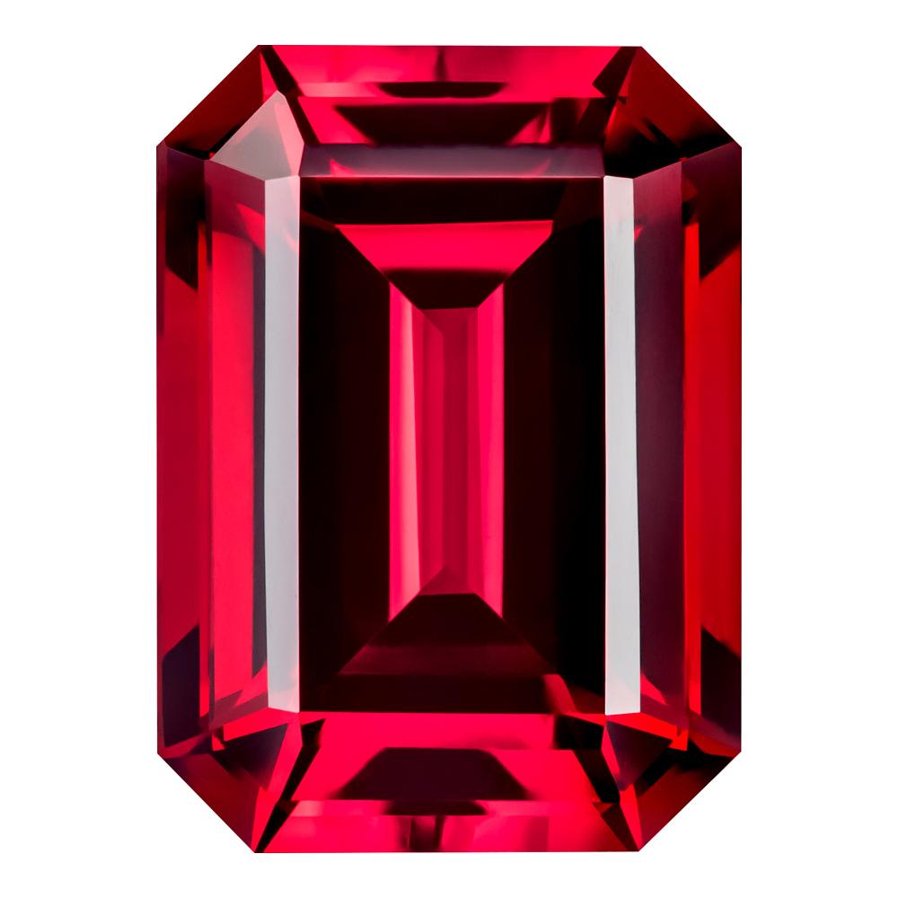 0.70 Carat Emerald Cut Lab-Created Ruby