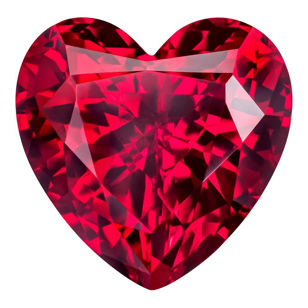 1.95 Carat Heart Cut Lab-Created Ruby