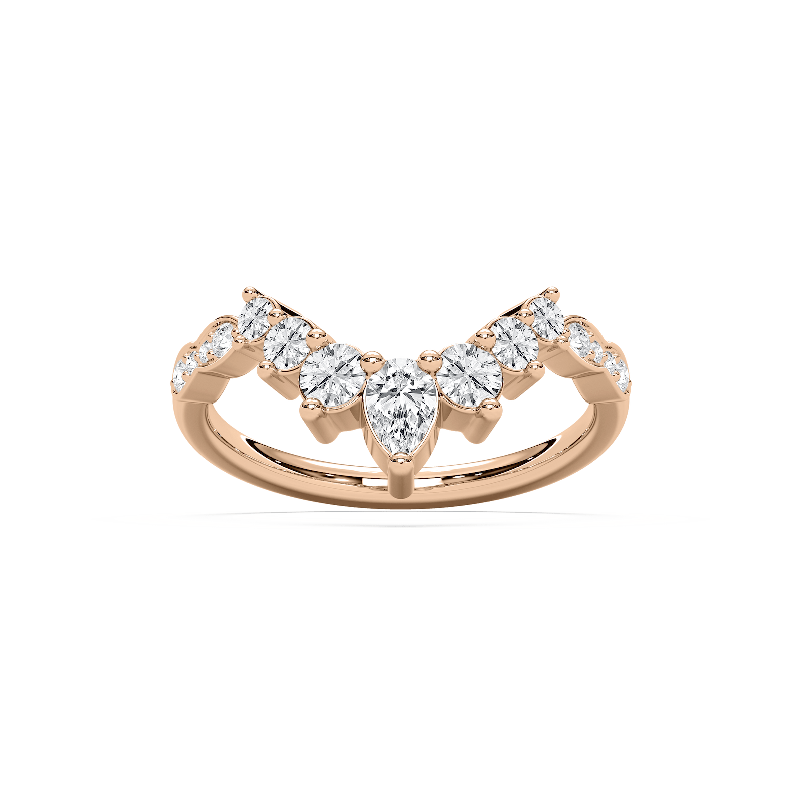 Laci Wedding Band in Rose Gold