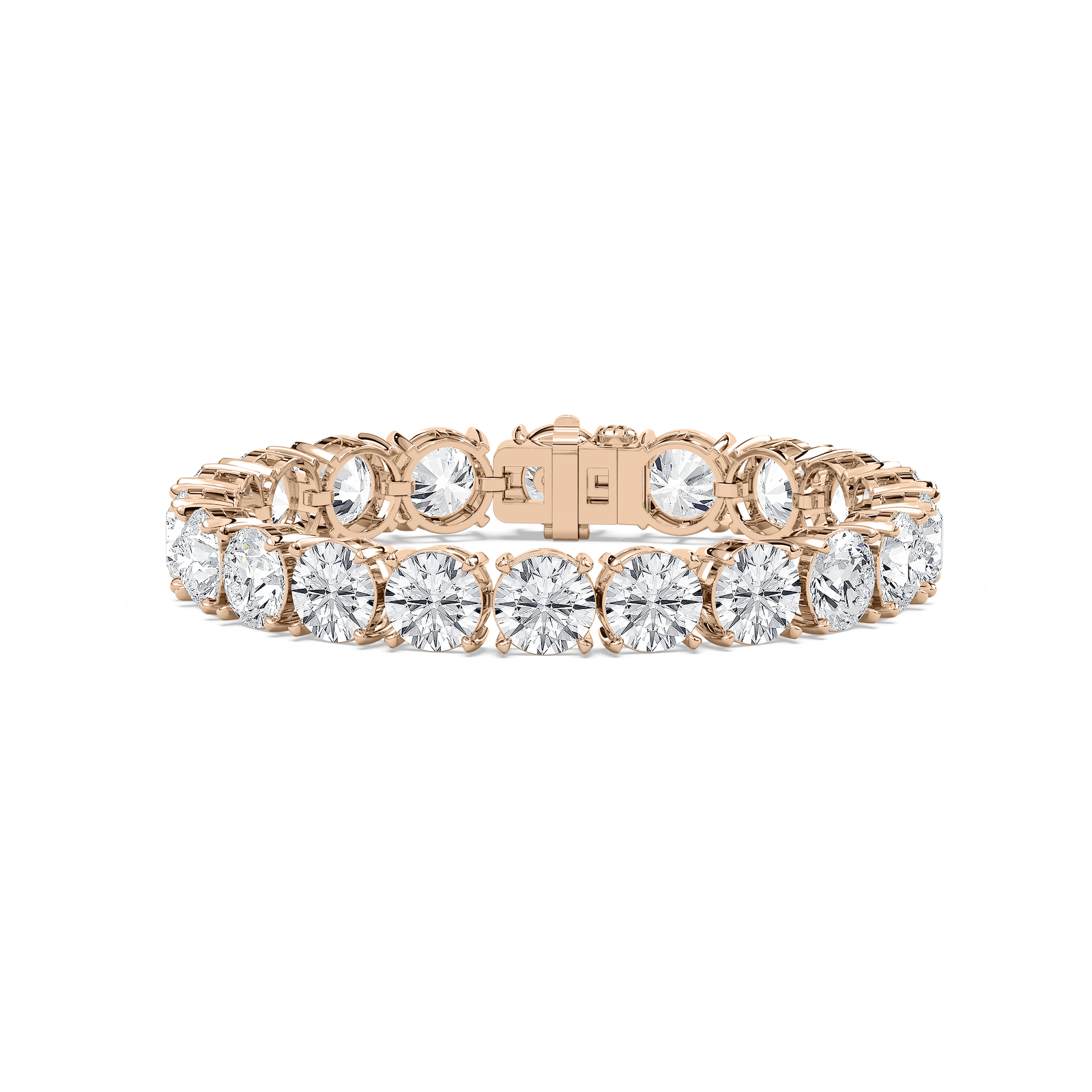 Legacy Round Diamond Tennis Bracelet in 14K Rose Gold