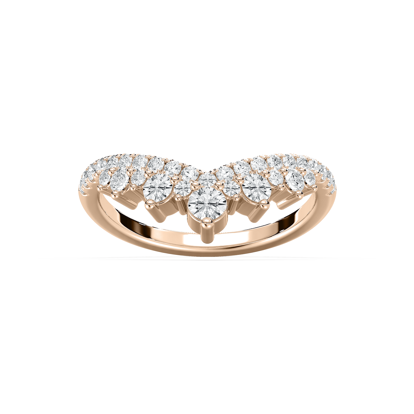 Lena Wedding Band in Rose Gold