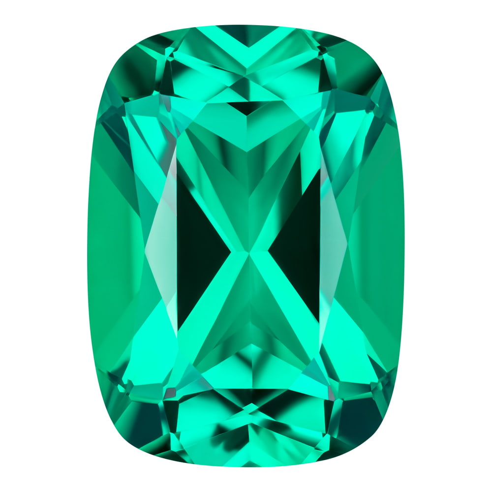 4.08 Carat Cushion Cut Lab-Created Emerald