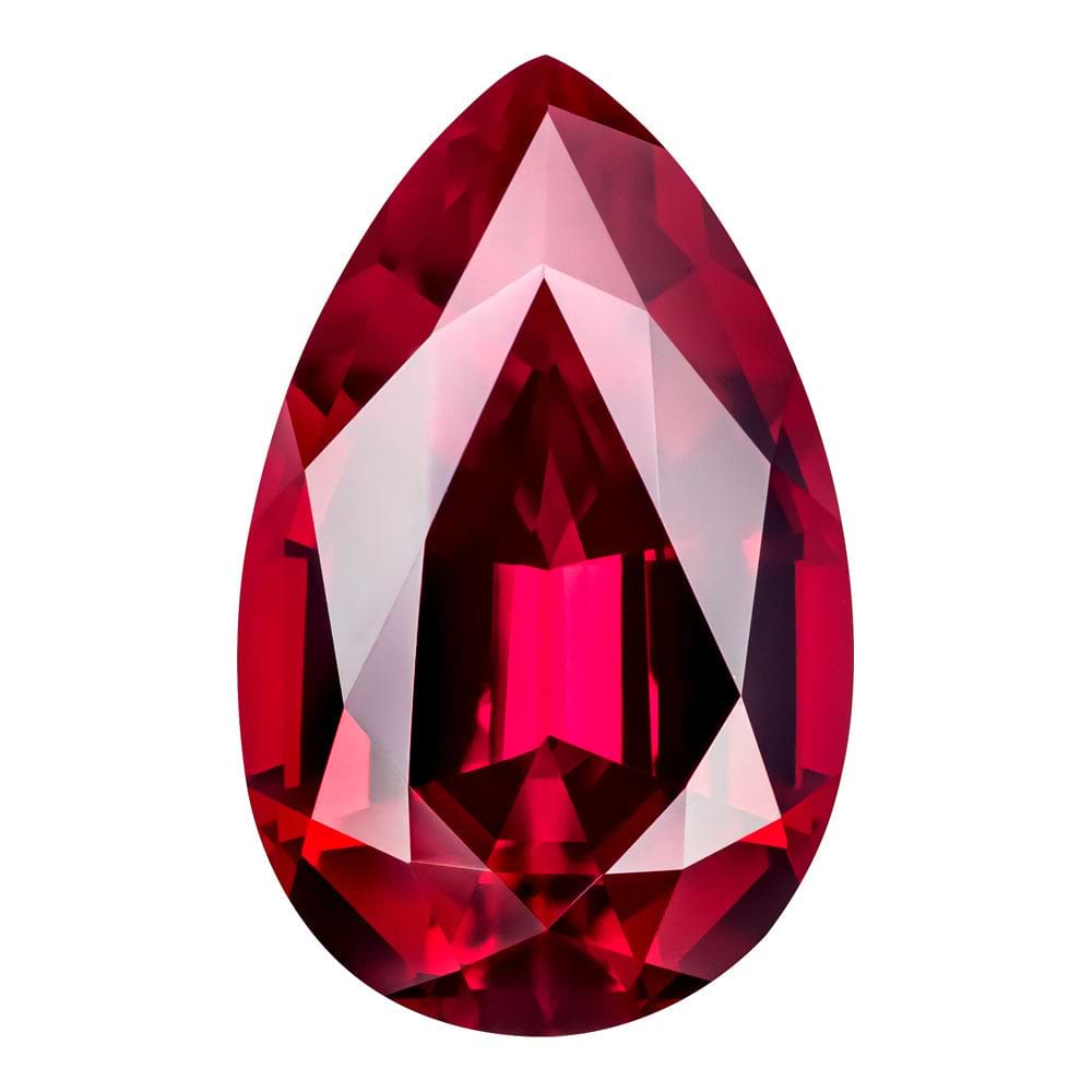 2.85 Carat Pear Cut Lab-Created Ruby
