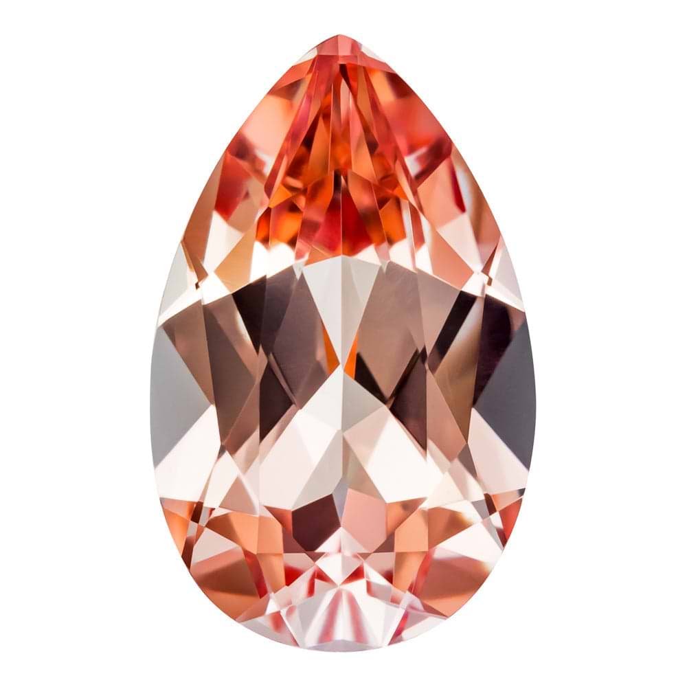 1.20 Carat Pear Cut Lab-Created Pink Champagne Sapphire