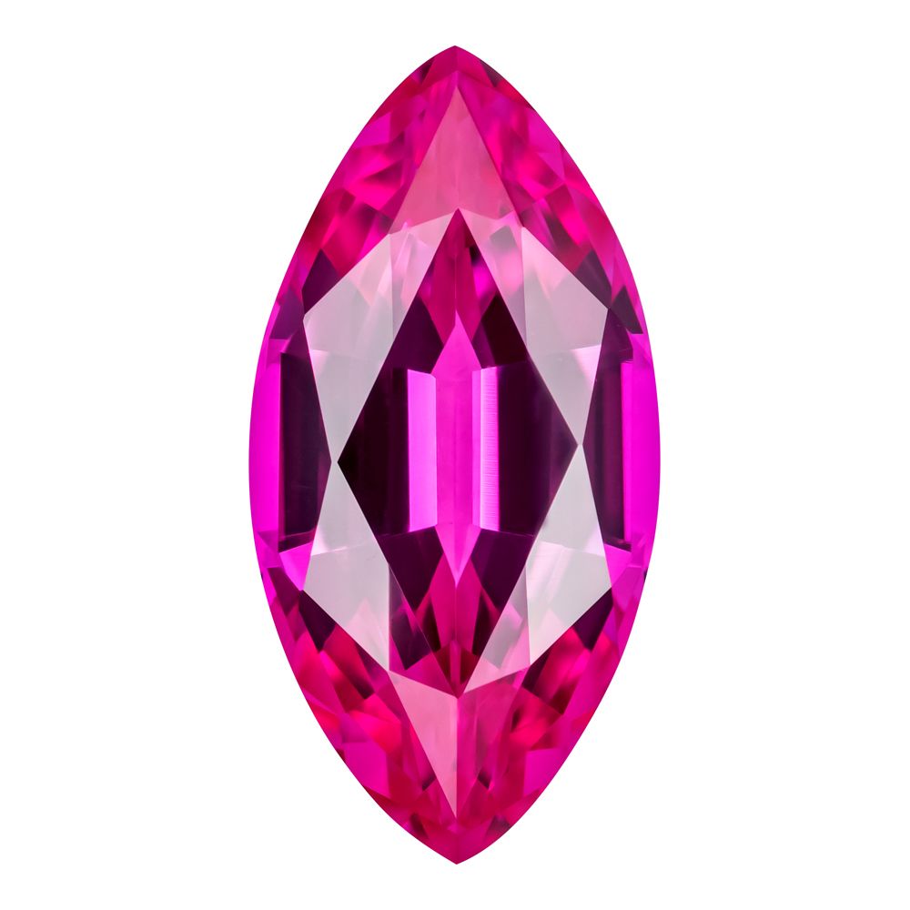 2.40 Carat Marquise Cut Lab-Created Pink Sapphire