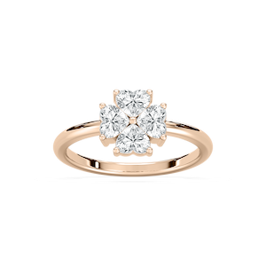 Lucky in Love Heart Ring in Rose Gold