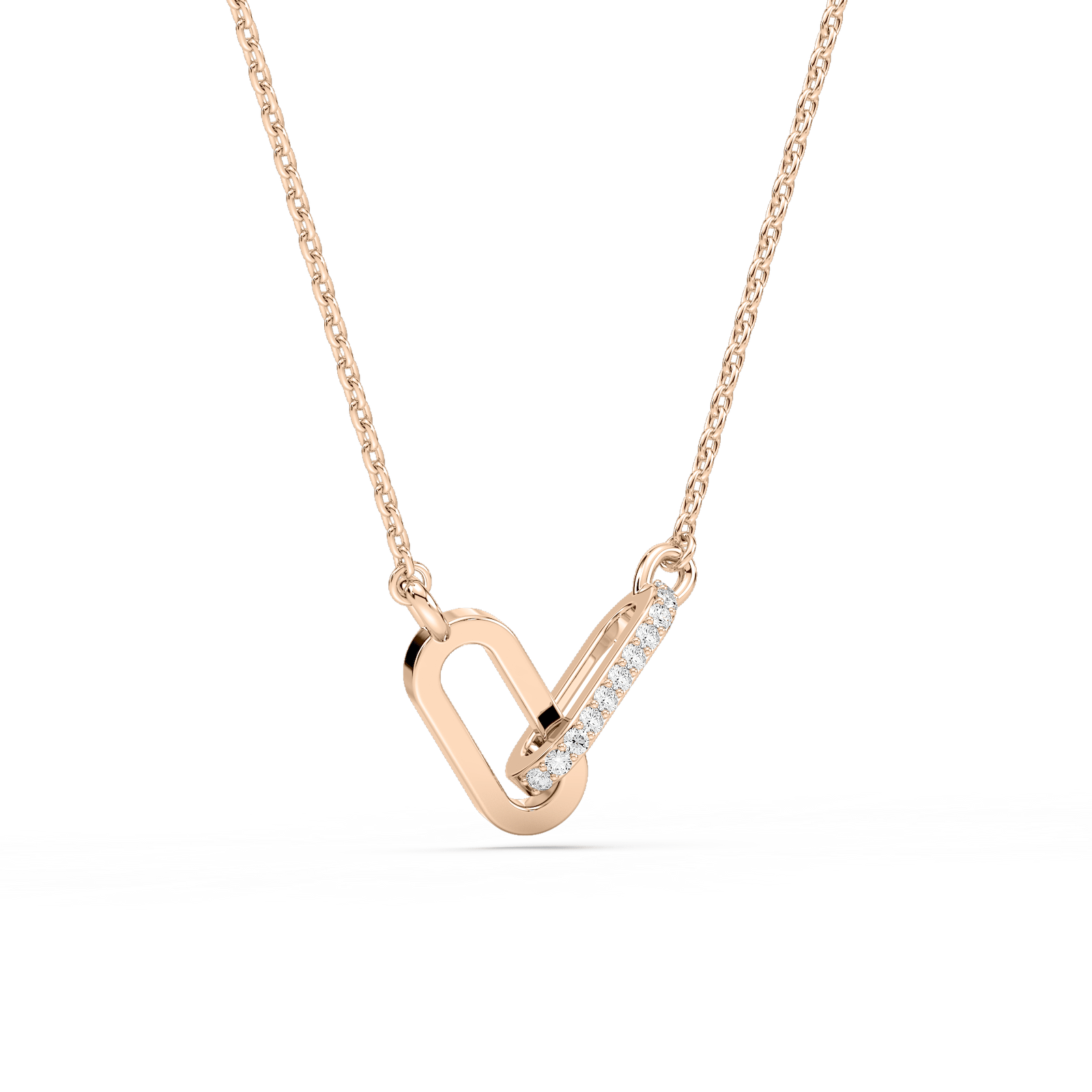 Lab Grown Diamond Accent Interlocking Necklace - 18 Inches