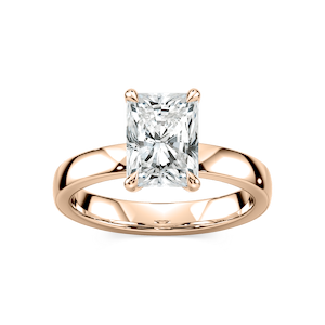 Maya Radiant Lab Grown Diamond 3mm Cigar Band Solitaire Engagement Ring