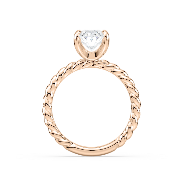 Cali Oval Lab Grown Diamond Rope Solitaire Engagement Ring