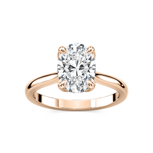 Skye Oval Lab Grown Diamond Cathedral Tulip Solitaire Engagement Ring