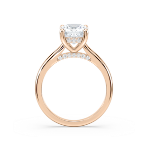 Vivian Cushion Lab Grown Diamond Arch Hidden Halo Engagement Ring