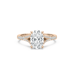Maris Oval Engagement Ring in Rose Gold