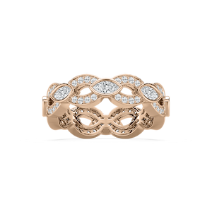 Marquise Lab Grown Diamond Infinity Band in Rose Gold
