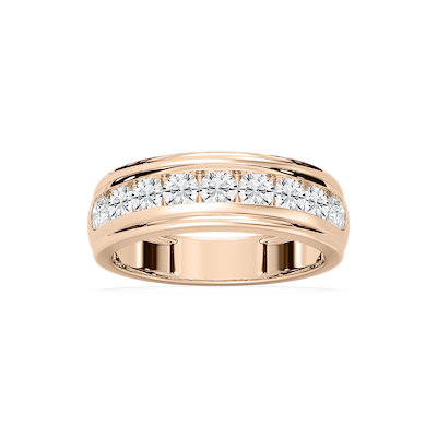 Nine-Stone Diamond Anniversary Band in Rose Gold