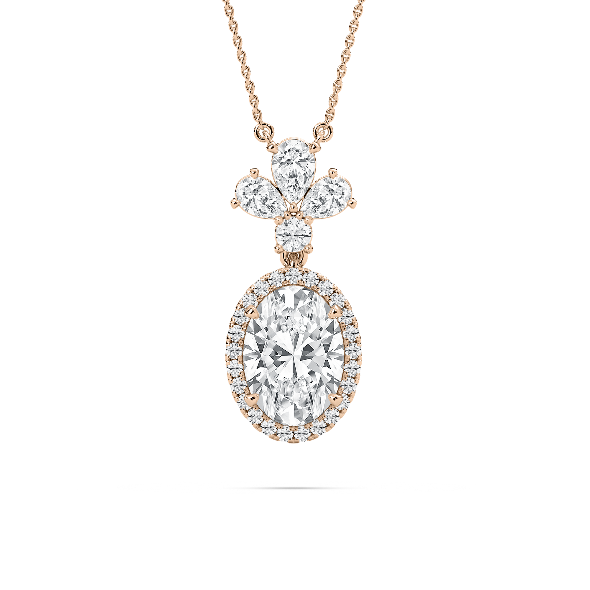 Oval Vintage Necklace in Rose Gold