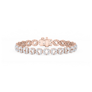 8 ctw Marquise Lab Grown Diamond Open Flower Bracelet  - 7 Inches