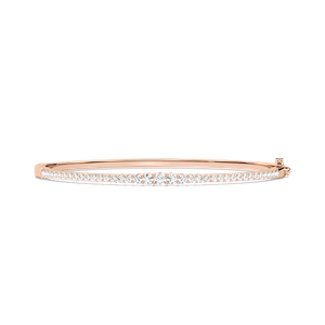1 ctw Round Lab Grown Diamond Graduated Bangle Bracelet - 7.5 Inches