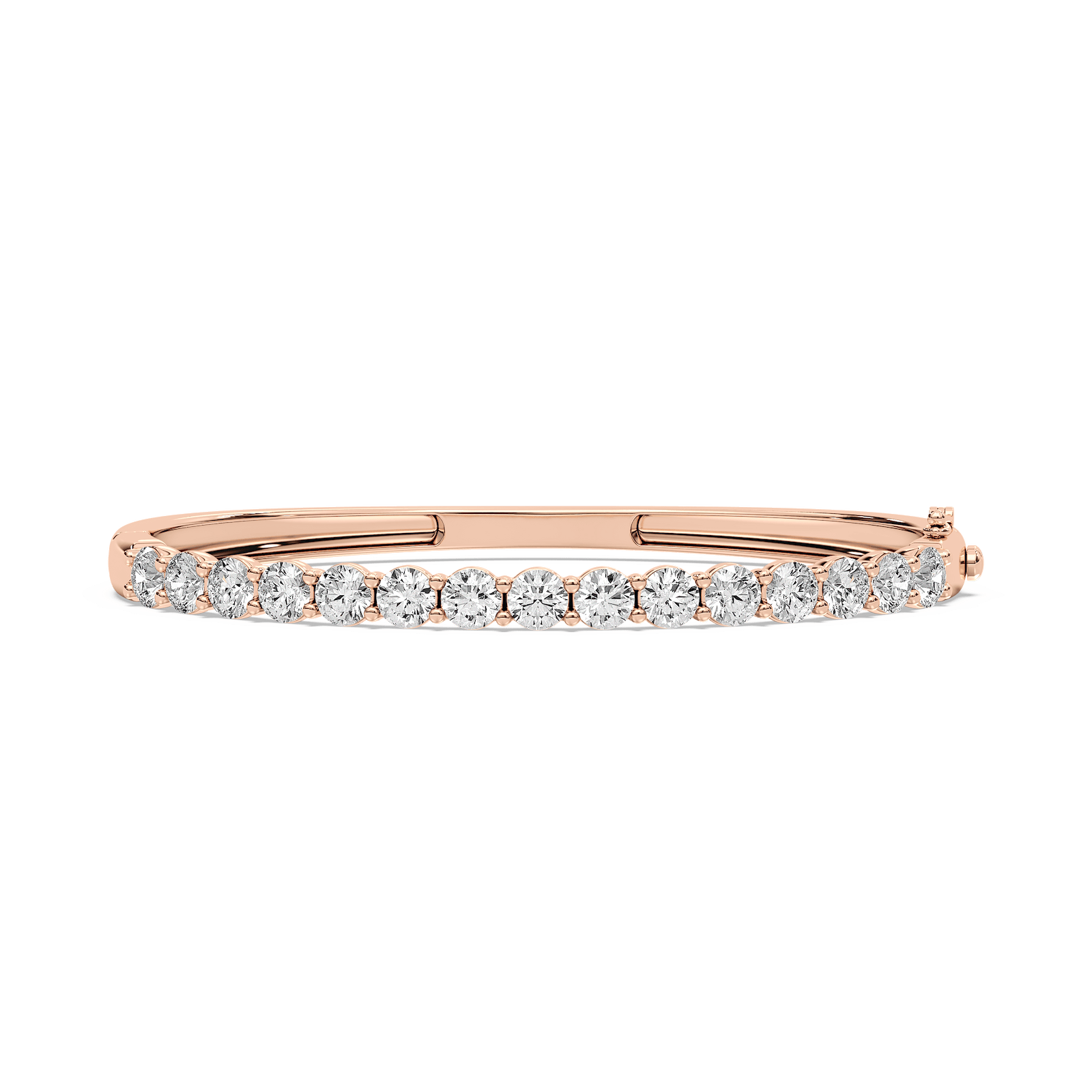 5 ¹⁄₄ ctw Round Lab Grown Diamond Shared Prong Bangle Bracelet - 7.5 Inches