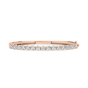 5 ¹⁄₄ ctw Round Lab Grown Diamond Shared Prong Bangle Bracelet - 7.5 Inches
