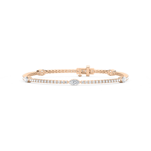 2 ²⁄₅ ctw Marquise Lab Grown Diamond Five Station Tennis Bracelet