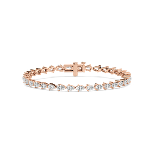 5 ctw Pear Lab Grown Diamond East West Tennis Bracelet  - 7 Inches