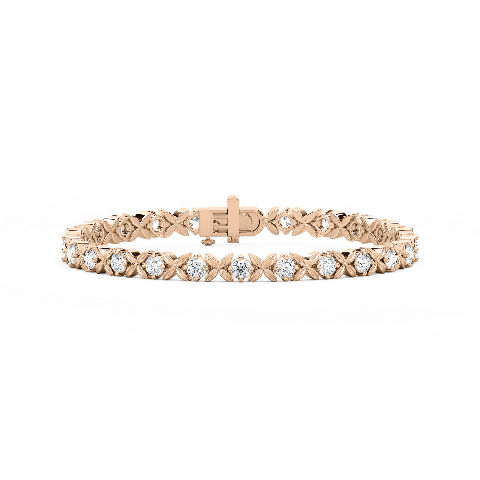 5 ctw Round Lab Grown Diamond Classic XO Bracelet - 7 Inches