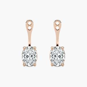 Oval Lab Grown Diamond Drop Earring Jackets