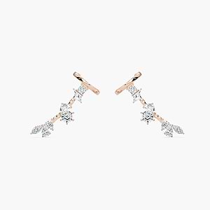 4 ½ ctw Multi-Shape Lab Grown Diamond Cuff Earrings
