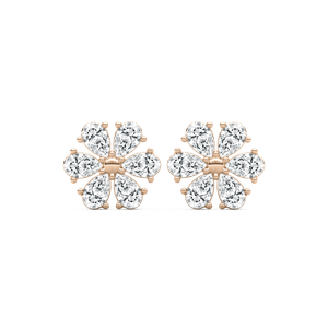 1 ⅞ ctw Pear Lab Grown Diamond Daisy Stud Earrings