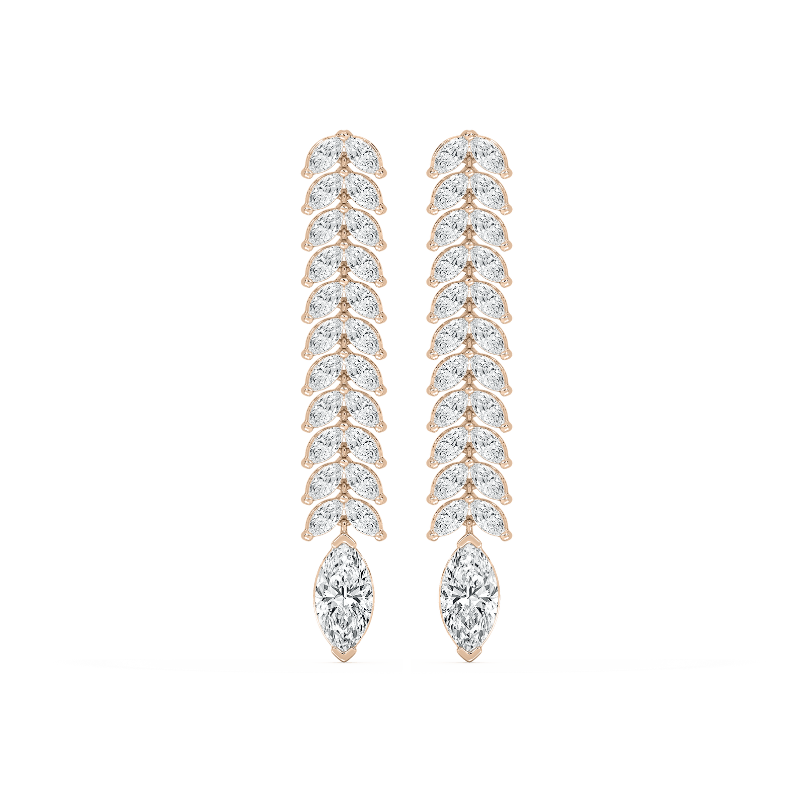 5 ⅝ ctw Marquise Lab Grown Diamond Dangle Drop Earrings
