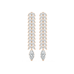 5 ⅝ ctw Marquise Lab Grown Diamond Dangle Drop Earrings